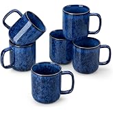 vancasso Set of 6 Large Stoneware Coffee Cups &ndash; 360 ml &ndash; Breakfast Cups with Handle for Milk, Tea, Oats, Yogurt &ndash; Dishwasher