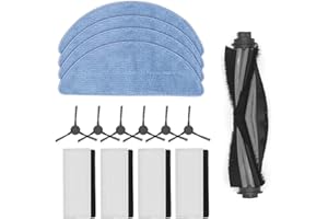DingGreat Zestaw akcesoriów, części zamienne do robota odkurzającego Yeedi K650 – opakowanie z 1 szczotką główną, 4 filtry, 6 szczotek bocznych, 4 podkładki z mikrofibry, 1 szczotka do czyszczenia