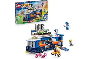 LEGO Sonic the Hedgehog Team Sonic Command Truck Toy - Interactive Set with an ATV Car & 5 Figures incl. Tails - Gift for 8+ Year Old Boys, Girls & Gaming Fans - 77006