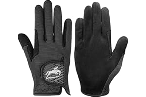 AXKAL Horse Riding Gloves Women Kids Professional Equestrian Horseback Value Pair, Ladies Kid Riding Gloves Mittens Breathable Stretchable for Youth Girls Outdoor Sport