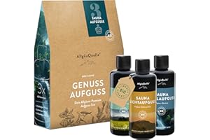 ‎ALLGÄUQUELLE NATURPRODUKTE AllgäuQuelle® Saunaaufguss Bio 3er Set Sauna Aufgussmittel 3x100ml Saunaduft Aufguss
