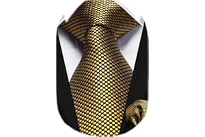 HISDERN Cravatta Uomo Elegante A Pois Fazzoletto Matrimonio Classico Formale Cravatte E Fazzoletti Da Taschino Set Per Festa Lavoro Affari