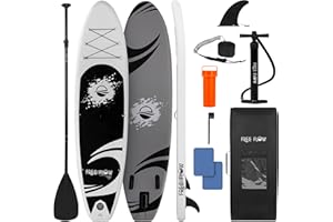 SereneLife Stand Up Paddling Board Set - SUP Board Inflatable with Paddle, Pump, Lead, Fin, Backpack & More - SUB Paddleboard for Children & Adults - for Water Sports in Lakes, Rivers & Sea