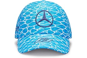 Mercedes AMG Petronas Gorra de buceo George Russell edición especial del equipo de Fórmula 1, color azul, talla única, Azul, talla única