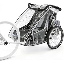 Wildkids Transparenter Regenschutz für Kinder-Fahrradanhänger (Einzelsitz), Schutzhülle aus Eva-Material mit Windabweiser, universell passend für 