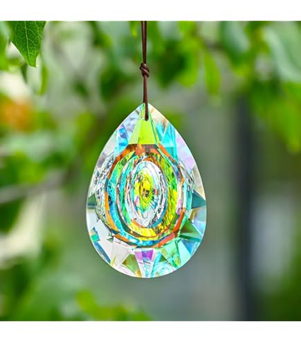 TNSLAND Acchiappasole In Cristallo - 20 Pezzi Prismi Decorativi Per Finestre E Lampadari (20MM) - Foto 7