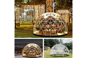 AFITDON 3.6*2.2M Iglú de Cúpula de Jardín, Invernadero de jardín iglú de PVC para 4-8 Personas, Iglú de Invernadero de Jardín con Ventana, Tienda de Cúpula Impermeable Adecuada para Camping, Fiesta, Navidad