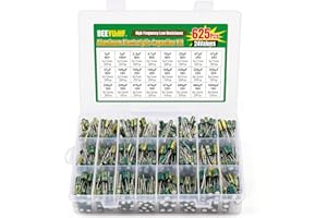 BEEYUIHF 625 Stück 24 Wert Elektrolytkondensator Sortimentsbox Kit 10v-100v 1uf-1000uf Kondensatoren Sortimentsbox