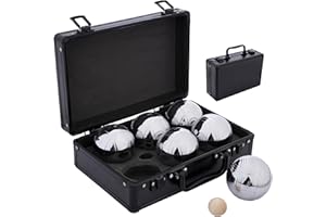 Engelhart - Set de Petanca con Maletín de Aluminio - Juego de Petanca Exterior Bolas de Metal 74 mm 720 g - Juego de Bolas para Jardín, Playa y Camping