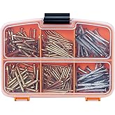 Netzerkoz 260 Pieces Stainless Concrete Nail Set - 3 Types of Steel Concrete, Wall, Hardwood Nail