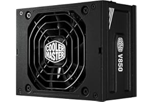 Cooler Master V850 SFX Gold ATX 3.1, UK Plug - 850W 80 PLUS Gold, Fully Modular Power Supply Unit, SFF/mini-ITX PSU, 92mm FDB Fan, PCIe 5.1 Cable, SFX-to-ATX Bracket, 10-Year Warranty