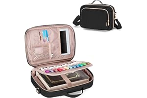 Teamoy Bible Cover Case, Bible Carrying Case with Handle and Detachable Shoulder Strap, Multi-Functional Stylish Large Size Zippered Bible Bag,Black