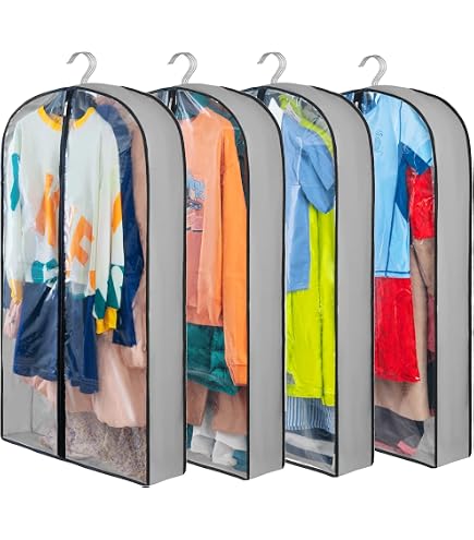 Housse De Protection Pour Vêtements (costume, Robe) - 60x95 Cm - Tissu Non Tissé Respirant - Neuf