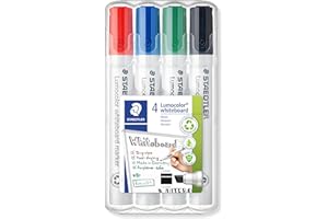 Staedtler LumoColor - Paquete de 4 rotuladores para pizarra