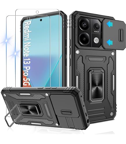 Yohii Handyhülle Für Xiaomi Redmi Note 12 4G – Mit 360° Ring Ständer & 2x Schutzfolie