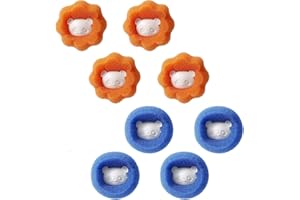 Taicols 8 Stücke Tierhaarentferner Waschmaschine, Fusselbälle Waschmaschine, Haarentferner Tierhaare, Wiederverwendbar Fusselpfote für Waschmaschine, Haarfänger für Wäschetrockner und Waschmaschine