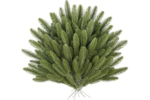 MACTING 30 Pcs Artificial Pine, Christmas Tree Branches, Faux Greenery for Vase, Decoration, Faux Pine Sprigs for Garland Wreath Tree Home Diy Xmas Decor