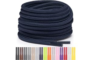 Miscly Cordones Redondos para Zapatos, Zapatillas y Botas - Disponibles en Múltiples Longitudes y Colores