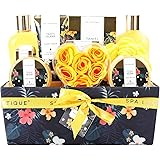 Spa Luxetique Spa Gift Set,Bath Sets Gift for Women Men 12pcs Tahiti Island Relaxing Bath hamper Gifts Sets with Essential Oi