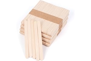 ANTETOK 200 Palitos de Madera para Lollipops, 114mm Palitos Helado para Manualidades, Premium Popsicle Sticks para Proyectos DIY, Creaciones Caseras y Etiquetas para Plantas
