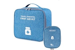 KOIROI 2Pcs Sac à MéDicaments, Trousse De Premiers Secours, Sac De Premiers Secours, Grande Capacité ImperméAble à l'eau Sac d'urgence Vide, Rangement De MéDicaments, Sac à MéDicaments Portable