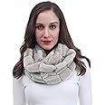 Lina & Lily Faux Fur Winter Double Loop Snood Scarf