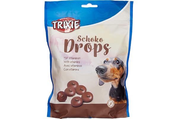TRIXIE Friandises pour chien Schoko Drops - friandise savoureuse à recette adaptée aux chiens, sans cacao 350 g, idéal pour grignoter - 31614