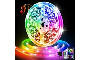 Ylatoial Striscia LED, 10M RGB Luci LED Camera da Letto Multicolor Bluetooth APP Controllato, Dimmerabile Fancy LED Strip Musica Sincronizza per Decorare Bar, Cucina Casa, Gaming Room