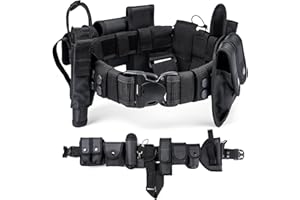 FREE SOLDIER Cintura Tattrica Multifunzionale, Adatta Per Uso Militare e Di Polizia. In Materiale 600D Nylon, Equipaggiata Con 10 Borse Di Espansione, Regolabile e Con Sistema Di Attrezzatura Modulare