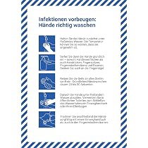 Aufkleber „Bitte Hände Desinfizieren“ – 5 Stück DIN A6 (10,5x14,8 Cm) – Selbstklebend & Wetterbeständig