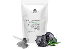 B.O.T COSMETIC & WELLNESS Mascarilla Negra Peel Off Anti Puntos Negros, Poros y Espinillas. Mascarilla Exfoliante de Carbón Activo y Alginatos para una Limpieza Facial Profunda Y Efecto Reafirmante - 300 g