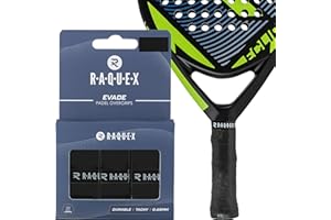 Raquex Cinta de sobreagarre Evade Palas de pádel, 10 Colores. Paquete de 3 Cintas de sobreagarre para pádel, 0,65 mm de Grosor, Absorbente, Ligeramente adherente, Antideslizante