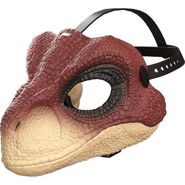 Jurassic World Dilophosaurus Mask With Water Spray & Sounds - Role Play Dinosaur Costume Headgear