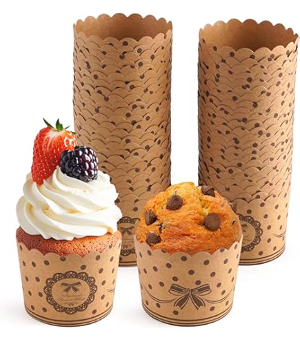 Webake 50 stuks Muffin Papieren Hoesje Cupcake Bakvormen Bakbekers voor cupcakes, muffins en pudding