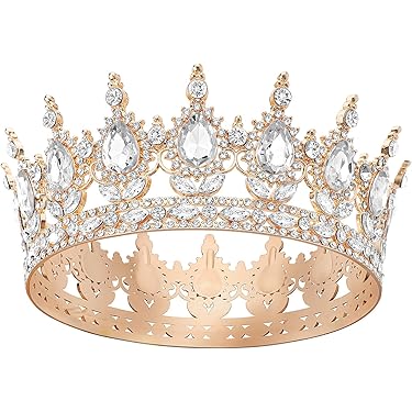 Ensemble Couronne Et écharpe De Bal - Argenté Avec Strass - Pour Mariage, Fête, Cosplay - Adulte