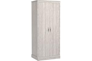 Galano Bristol 2 Door Wardrobe – Bedroom Furniture Unit with Hanging Rail Storage for Clothes Hanging Bedroom Storage - Engineered Wood - ‎54.5 x 77 x 180.5 cm