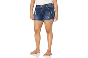 PHOENISING Women's Comfy Stretchy Fabric Denim Shorts Curvy Regular Fit Jeans, Size 6-20