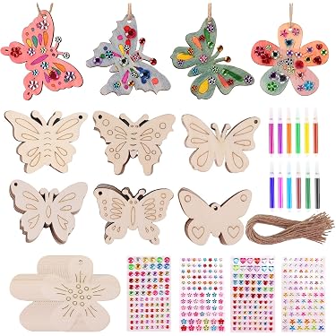 Baker Ross – Lote De 4 Casitas De Madera Para Pájaros Para Pintar Y Decorar – Manualidad Infantil De 12x9.5 Cm