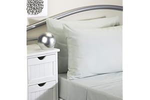 Tiacare Bed Linen - Fire Retardant to BS EN 7175 (Light Green, Pillow Case 2 pack)