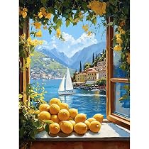 Kit De Pintura Por Números De Hojas De Arce 30x40cm - Lienzo Para Adultos Con Pinceles