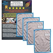 Lot De 6 Chiffons Microfibre Avec Charbon Actif - 30x30 Cm, 400 G/m², Sans Traces, Pour Vitres, Cuisine, Voiture