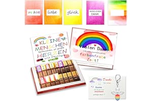 MKISHINE Educator Sticker Set Suitable for Merci Chocolate 250 g for Leaving Gift for Educators with Pre-Printed Stickers I Gift for Leaving Teacher Kita + Greeting Card I Without Chocolate