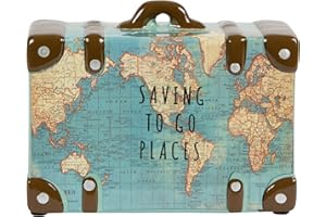 MAIA GIFTS Sass & Belle Saving to Go Places Vintage Map Money Bank