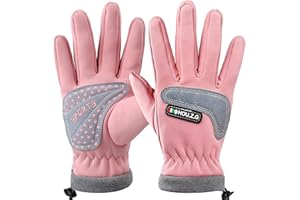 TAGVO Kinder Winter Sport Fahrradhandschuhe, Thermo Fleece Gefüttert Wasserdicht Vollfinger Handschuhe für Jungen & Mädchen Outdoor Radfahren Skifahren