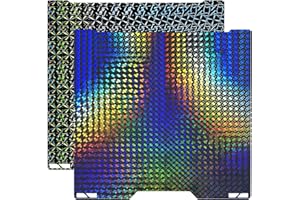 HzdaDeve 355X346.5MM für Labor H2D/H2S H1H Bauplatte PEI Blatt Doppelseitiges glattes Brett beheiztes Bett Stahl flexible Plattform für Bambu Lab H2D Combo/H2D Laser Full (Diamantkugel+Windmühle)