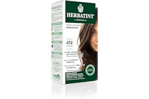 Herbatint Cura colorante permanente per capelli 4N castano - 150 ml, senza ammoniaca, 100% di copertura dei capelli bianchi, testata dermatologicamente per pelli sensibili, con 8 estratti vegetali