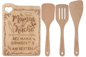 FTUREERA Geschenke für Mama, Frühstücksbrett für Mama zum Muttertag, Geburtstag Geschenke für Mama - Muttertagsgeschenke für Mama Personalisierte Bambus Frühstücksbrettchen für Mama