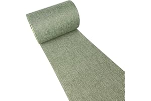 DEKO AS GMBH DEKO AS Tischläufer Leinenoptik Shabby Chic in resedagrün Vintagegrün 20 cm 5 Meter Rolle