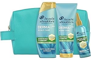 HEAD & SHOULDERS H&S DermaXPro Hidratante. Champú Anticaspa 300ml + Acondicionador 220ml + Tratamiento 145ml, con Extracto de Aloe Vera