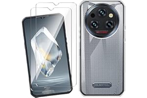 HuiYouMY Handyhülle Kompatibel mit Oukitel WP35 Hülle Durchsichtig mit 2 Stück Panzeglas Schutzfolie, Weich Transparent Schutzhülle, Starker Schutz Silikon Case TPU Cover (6.6")